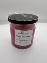 Load image into Gallery viewer, Mango and Gardenia Soy Wax Candle in a Glass Jar with a Black Lid