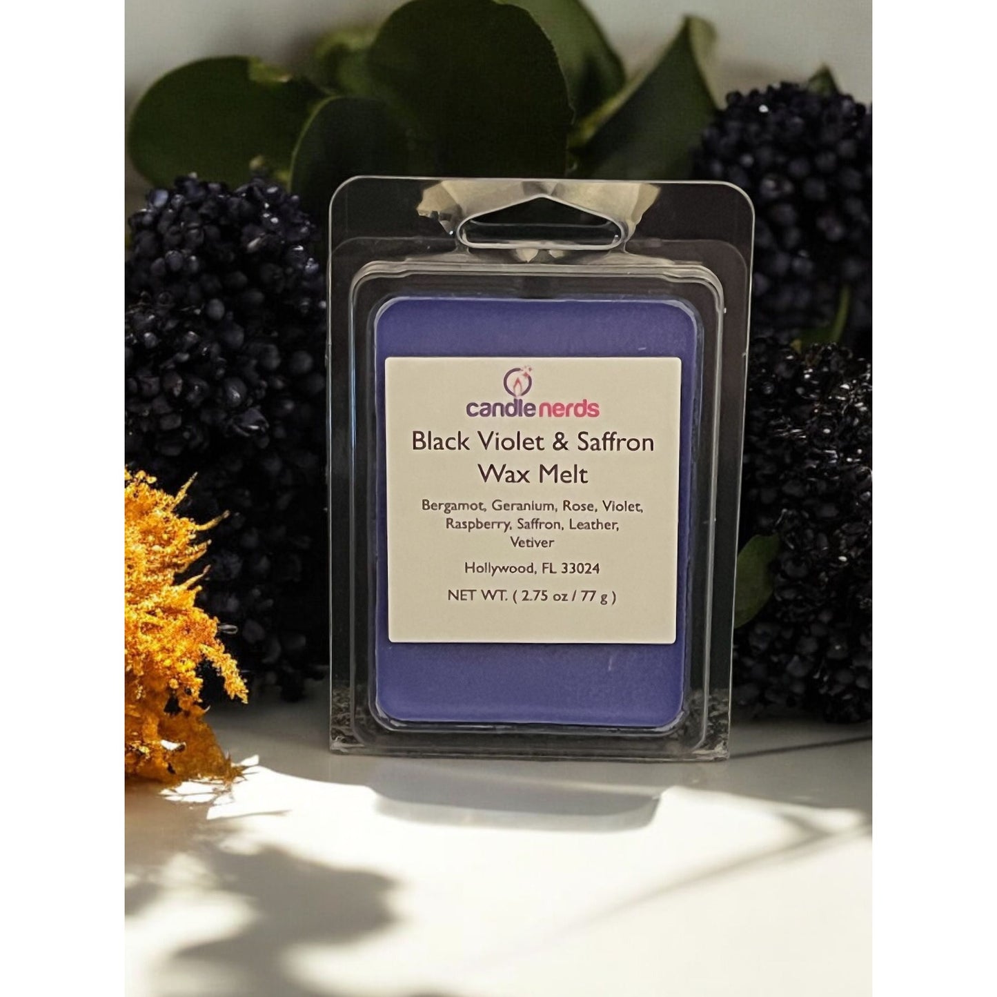 Black Violet and Saffron Wax Melt