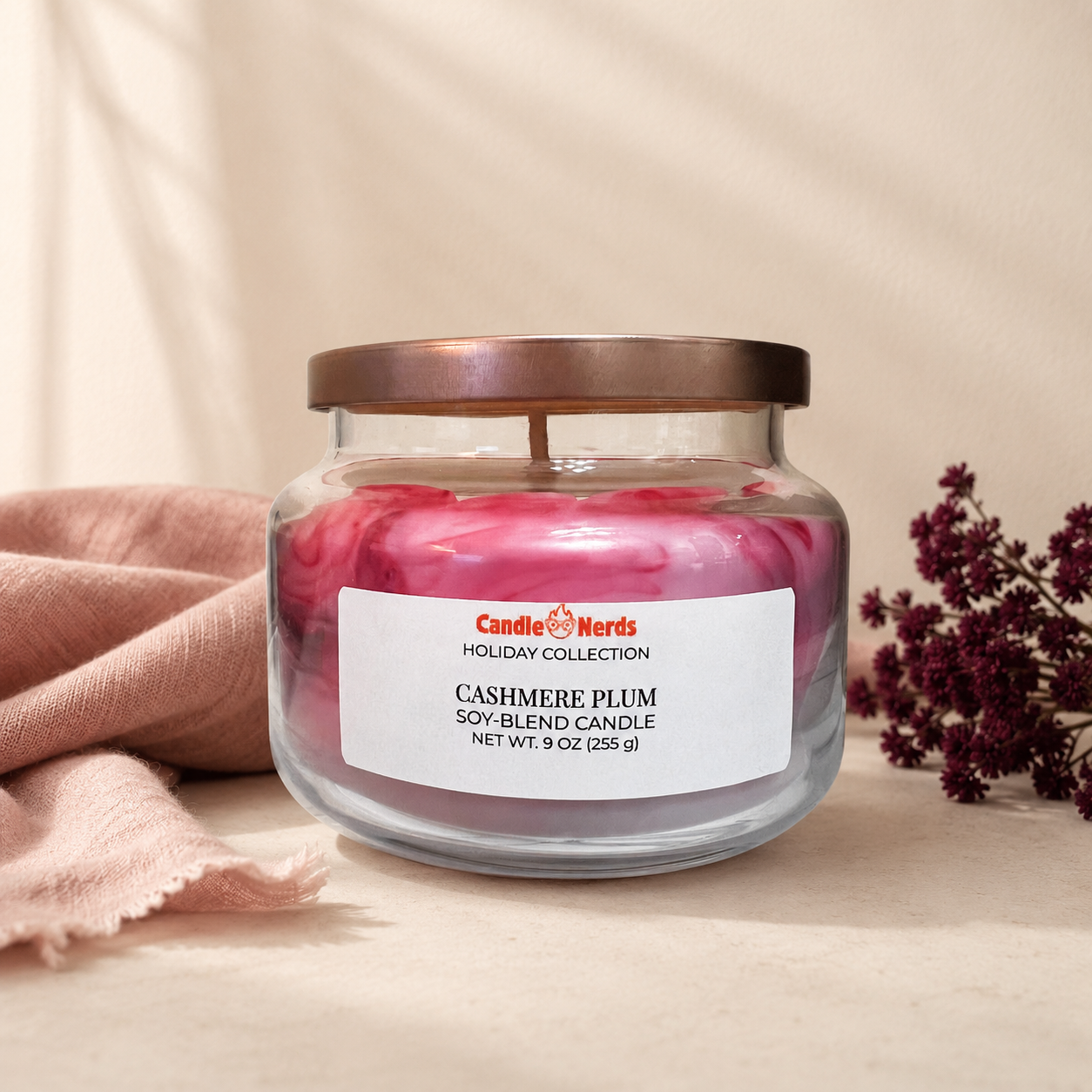 Cashmere Plum Soy-Blend Candle | Holiday Collection