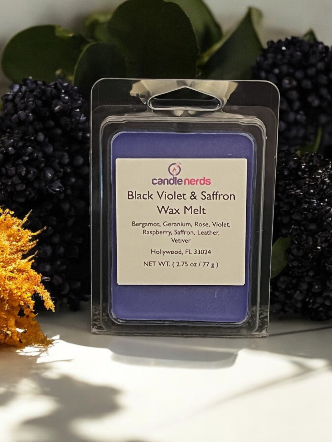 Black Violet and Saffron Wax Melt