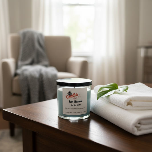 Just Cleaned 8 oz Soy Candle