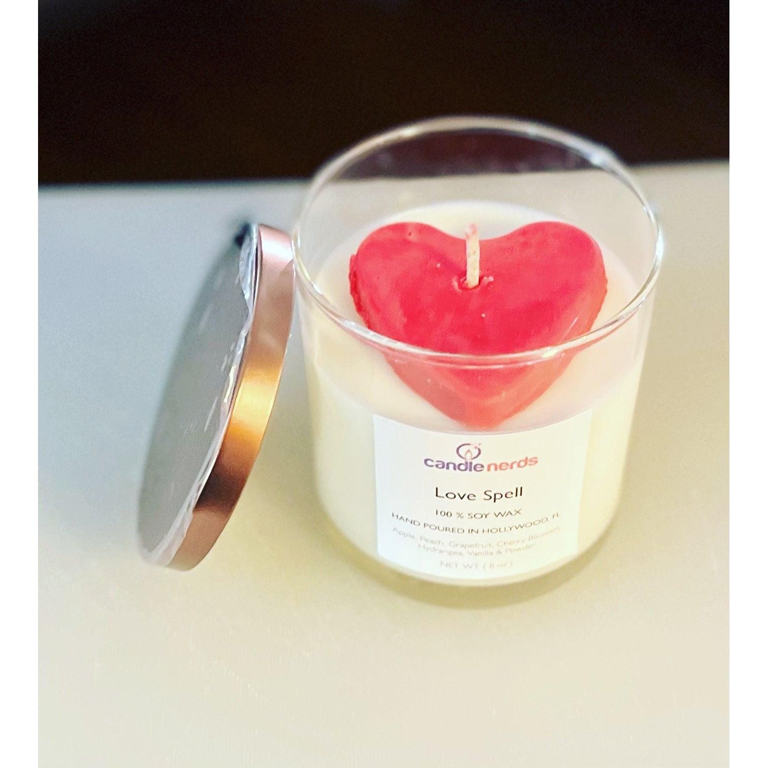 Love Spell Scent - Heart Candle - Candle Nerds