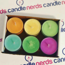 Load image into Gallery viewer, Tea light Sampler 6 pack Assorted Scents - Candle Nerds

