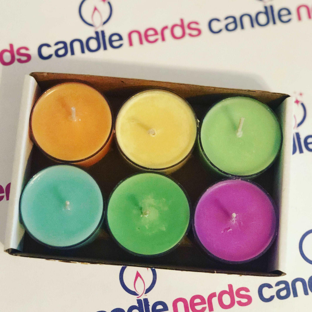Tea light Sampler 6 pack Assorted Scents - Candle Nerds